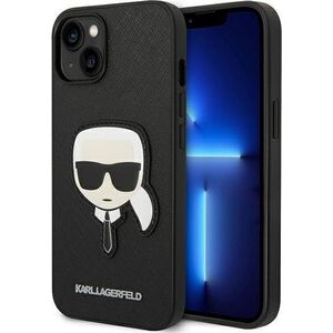 Karl Lagerfeld Karl Lagerfeld Saffiano Karl Head Patch Case - Etui iPhone 14 Plus (czarny)
