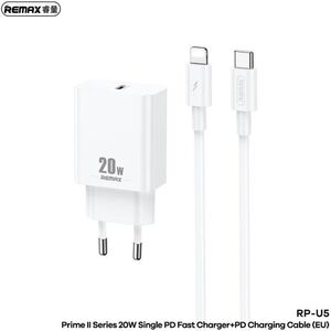 Ładowarka Remax ŁAD SIEC REMAX PRIME II SERIES 20W RP-U5 + KABEL USB-C/LIGHTNING 1M