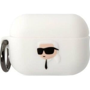 Karl Lagerfeld Etui Karl Lagerfeld KLAP2RUNIKH Apple AirPods Pro 2 cover biały/white Silicone Karl Head 3D