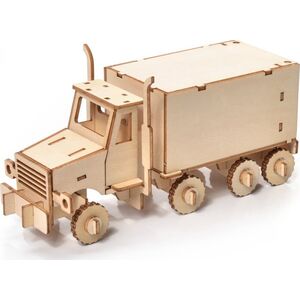 Little-Story Little Story Drewniane Puzzle Model 3D - Ciężarówka