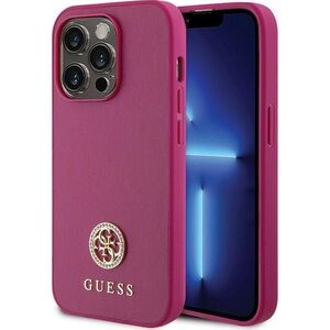 Guess Guess GUHCP15LPS4DGPP iPhone 15 Pro 6.1" różowy/pink hardcase Strass Metal Logo
