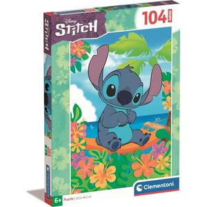 Clementoni CLE puzzle 104 SuperKolor Disney Stitch 27572
