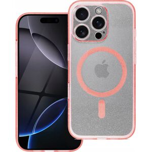 Futerał CLEAR MAG COVER kompatybilny z MagSafe do SAMSUNG S25 Ultra pink glitter