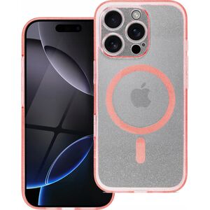 Futerał CLEAR MAG COVER kompatybilny z MagSafe do SAMSUNG S25 Plus pink glitter