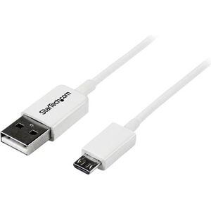 Kabel USB StarTech USB-A - microUSB 2 m Biały (USBPAUB2MW)