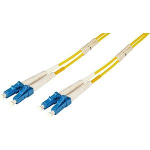 EFB EFB LWL Kabel Duplex Jumper LC-LC 9/125 OS2 0,5 Meter LSZH Halogenfrei gelb 2.0mm geprueft mit Messprotokoll