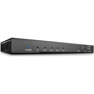 Lindy Lindy 38231 Rozdzielacz (przejściówka, spiltter) HDMI 4K UHD 4-portowy z audio, portem optycznym i analogowym