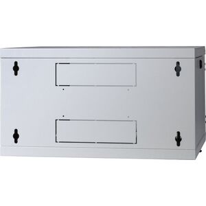 EFB EFB 48,26cm Wandgehause GRAU 12HE Tiefe 400mm 1-teilig komplett vormontiert RAL7035 Seitenwaende abnehmbar Abschliessbar