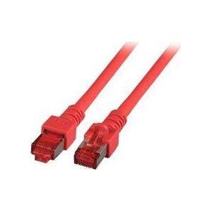 EFB EFB RJ45 Patchkabel S/FTP Cat.6 LSZH 0.15m ROT reines Kupfer Laengenaufdruck auf Knickschutztuelle patentiert