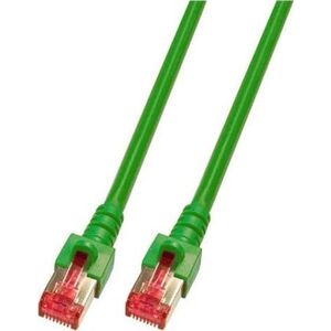 EFB EFB RJ45 Patchkabel S/FTP Cat.6 LSZH 0.15m GRUEN reines Kupfer Laengenaufdruck auf Knickschutztuelle patentiert