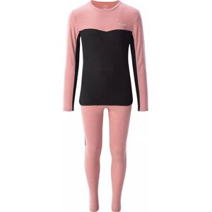 Elbrus Dziecięca bielizna termoaktywna Elbrus MELOR MERINO SET TG ash rose/pearled ivory/black rozmiar 152