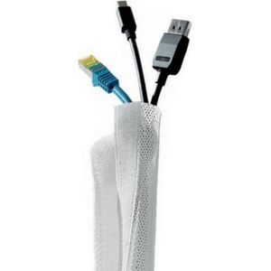 Organizer C2G HAGOR KSK 5 Meter Weiss - 35-85mm Kabelsocke mit Klettverschluss Laenge 5m Weite 35-85mm