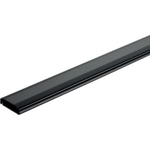 Organizer ExtraLink HAGOR HA Cablecover Click 110 Black Aluminium Kabelkanal mit Klappdeckel 1100mm Laenge 60mm Breite 20mm Hoehe - zur Wandmontage -