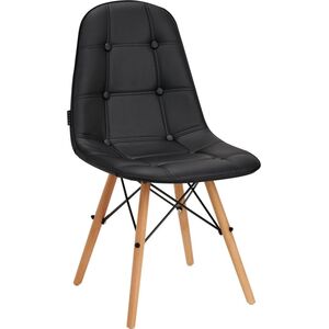 Activeshop 4Rico Krzesło skandynawskie QS-185 eco skóra czarne