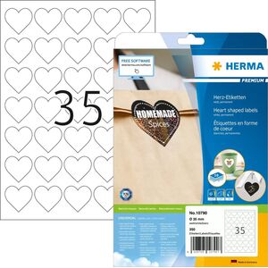 Ετικέτες Herma HERMA Premium σε σχήμα καρδιάς 35,0x35,0 1Τμχ