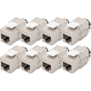 Digitus DIGITUS CAT 6A Keystone Modul, θωρακισμένο με διαχειριστή καλωδίων 8 τεμ