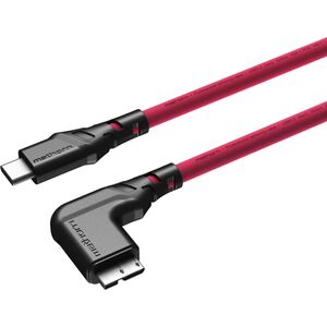 Kabel USB Ednet Kabel fotograficzny Mathorn MTC-231M 2m 10Gbps USB CA - MicroB 90° Magenta
