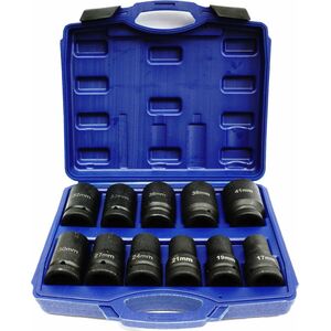 IMPACT SOCKET SET 1" 11pcs 17-41mm /SILVER