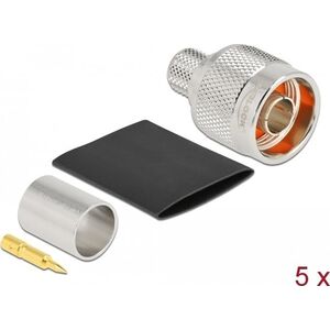 Delock DeLOCK 90022, N-type, Nickel, 50 O, Silver, 20 mm, 29.6 mm