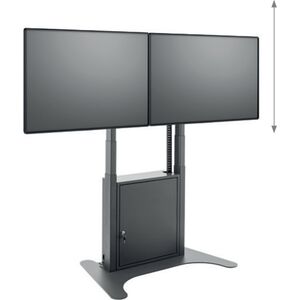Hagor HAGOR Floorstand Lift Pro Light Dual Black Lift-Standsystem 2x 117-165cm 46-65Zoll screens max VESA 800x600 max Traglast 2x60kg