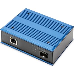 Μετατροπέας οπτικών ινών Digitus Digitus DN-652103-1 μετατροπέας δικτύου 1000 Mbit/s Πολυλειτουργικός, Μονός Μαύρος, Μπλε