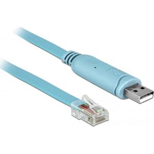 Καλώδιο κονσόλας Delock DELOCK RS-232, USB-A αρσενικό > RJ45 αρσενικό 2m