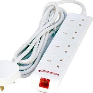 Πολύπριζο MicroConnect 4-way UK με Προστασία από Υπερτάσεις