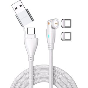 Καλώδιο USB 4smarts 4smarts USB-C/A 540° Μαγνητικό Καλώδιο GravityCord 100W 1,8m λευκό