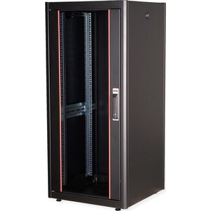 Szafa Roline ROLINE Netzwerkschrank Basic 48,26cm 19Zoll 26 HE 600x600 BxT Glast�r schwarz