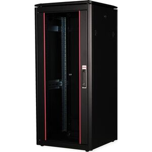 Szafa Roline ROLINE Netzwerkschrank Pro 48,26cm 19Zoll 26 HE 600x600 BxT Glast�r schwarz