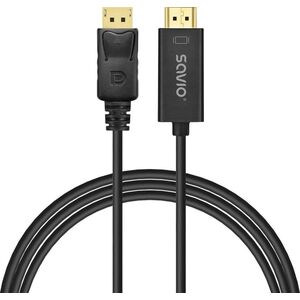 Καλώδιο Savio Display Port σε HDMI 1,5m, CL-183