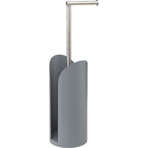 5five Stojak na papier toaletowy szary metalowy 2w1 loft