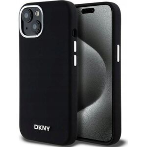 DKNY DKNY Liquid Silicone Small Metal Logo MagSafe - Etui iPhone 15 / 14 / 13 (czarny)
