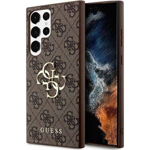 Guess GUESS GUHCS24L4GMGBR S24 ULTRA S928 BRĄZOWY/BROWN HARDCASE 4G BIG METAL LOGO standard