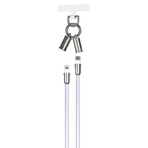Devia cable lanyard 2in1 PD USB-C - Lightning 1,2 m 27W purple 6938595386176