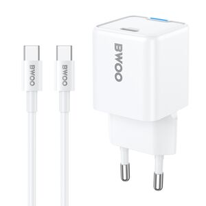 BWOO GaN 30W Wall Charger USB-C port with C-C 60W cable 6933654814997
