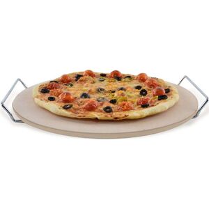 Excellent Houseware Kamień okrągły do pieczenia PIZZY forma + stojak