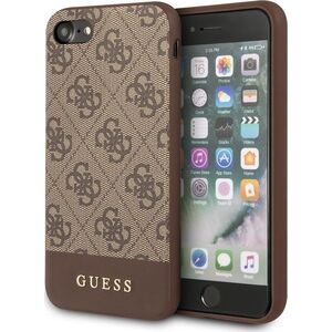 Guess Guess 4G Bottom Stripe Collection - Etui iPhone SE 2020 / 8 / 7 (brązowy) uniwersalny