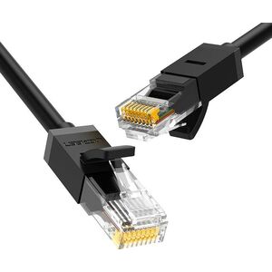 Ugreen Ugreen Kabel Przewód Internetowy Sieciowy Ethernet Patchcord Rj45 Cat 6 Utp 1000Mbps 20M Czarny (20166)
