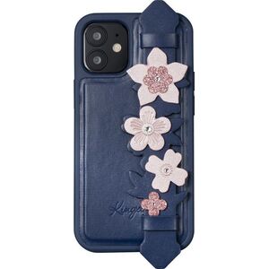 Kingxbar Kingxbar Sweet Series żelowe etui ozdobione oryginalnymi Kryształami Swarovskiego z podstawką iPhone 12 Pro / iPhone 12 niebieski uniwersalny