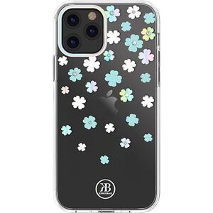 Kingxbar Kingxbar Lucky Series etui ozdobione oryginalnymi Kryształami Swarovskiego iPhone 12 mini przezroczysty (Clover) uniwersalny
