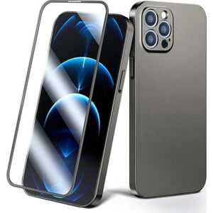 Joyroom Joyroom 360 Full Case etui pokrowiec do iPhone 13 Pro obudowa na tył i przód + szkło hartowane szary (JR-BP935 tranish)