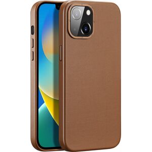 Dux Ducis Dux Ducis Grit skórzane etui do iPhone 14 Max elegancki pokrowiec ze sztucznej skóry (kompatybilne z MagSafe) brązowy