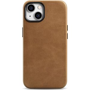 iCarer iCarer Oil Wax Premium Leather Case skórzane etui iPhone 14 magnetyczne z MagSafe brązowy (WMI14220701-TN)