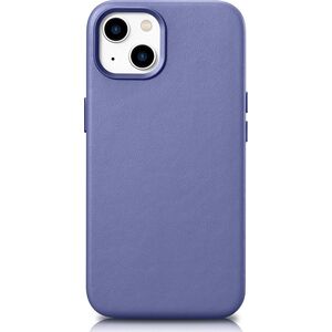 iCarer iCarer Case Leather pokrowiec etui z naturalnej skóry do iPhone 14 Plus jasnofioletowy (kompatybilne z MagSafe)