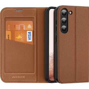 Dux Ducis Dux Ducis Skin X2 etui Samsung Galaxy S23+ pokrowiec z klapką portfel podstawka brązowe
