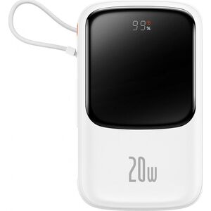 Powerbank Baseus Qpow Digital Display Lightning 10000mAh Biały