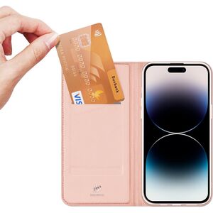 Dux Ducis Etui do iPhone 15 Pro pokrowiec z klapką i portfelem Dux Ducis Skin Pro - różowe