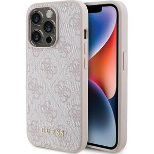 Guess Guess GUHCP15LG4GFPI iPhone 15 Pro 6.1" różowy/pink hard case 4G Metal Gold Logo