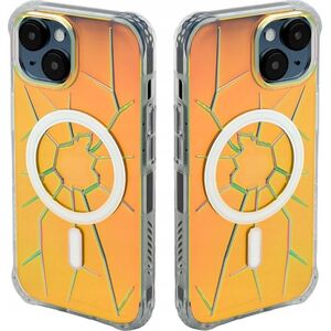 Kingxbar Etui silikonowe MagSafe Kingxbar PQY Crack Series do iPhone 15 - holograficzne